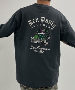 WEGO LOWRDE　EMB　TEE ブラック中濃色