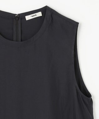 NAVE 【ReNAVE・セットアップ可/洗える/UVケア/接触冷感】フィブリルシャンブレーワンピース ブラック系