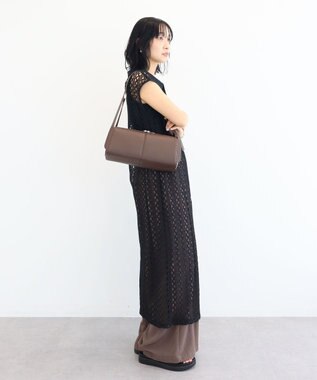 Green Parks 衿付きレースジレ Black