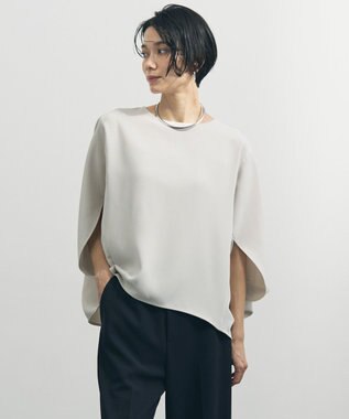 UNFILO ジョーゼット ドルマンプルオーバー グレージュ