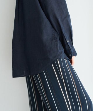YECCA VECCA 3wayフレンチリネンシャツ White
