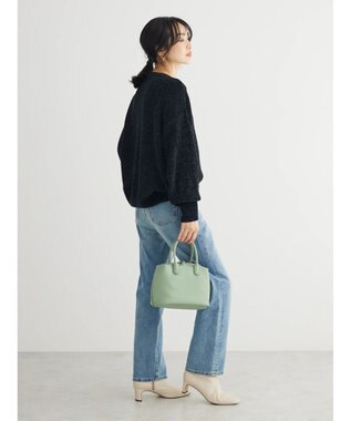 Green Parks ベロアモールニットプルオーバー Black