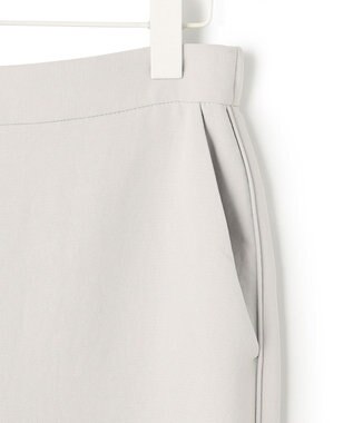 ICB L 【洗える】 ダブルクロスクレープ ストレートパンツ トープ系