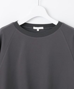 自由区 L 【セットアップ対応・洗える】エアーポンチ カットソー チャコール