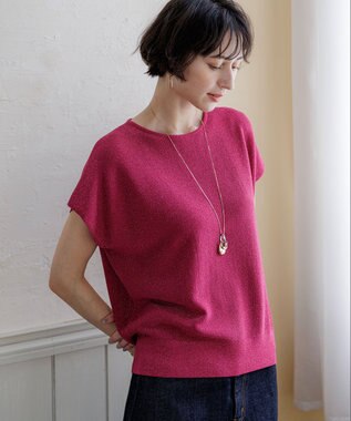 23区 【先行予約/WEB&一部店舗限定】クレープコットン アゼラメ ニット