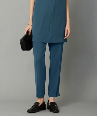 ICB 【洗える】 ライトダブルクロス ドロストパンツ ダルブルー系