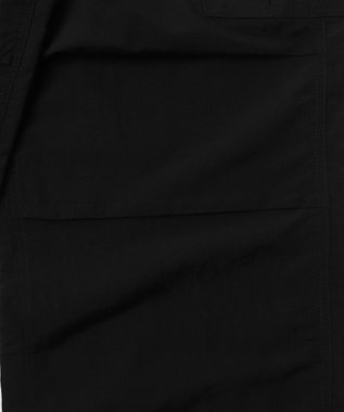 WEGO 【ウエストゴム/MLサイズ展開】ナイロンイージーカーゴパンツ ブラック