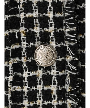 Green Parks ・ＥＬＥＮＣＡＲＥ　ＤＵＥ　ツィードノーカラージャケット Black