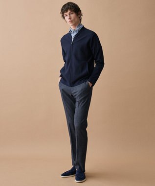 JOSEPH ABBOUD 【日本製】RCF綿ローン タイルプリント スカーフ ダルブルー系7