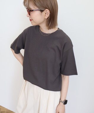 AMERICAN HOLIC ワッフル半袖プルオーバー Charcoal Gray