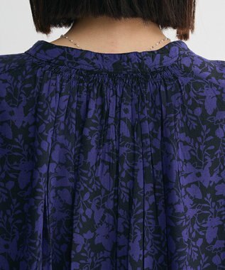 Green Parks 【WEB限定】アソート柄さらっとレーヨンブラウスⅡ Flower Black