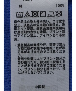 earth music&ecology レースプリントボーダープルオーバー Royal Blue