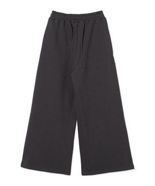 WEGO 【ウエストゴム】グラフィック刺繍裏起毛ワイドSWTパンツ ダークグレー