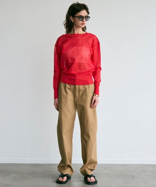 BEIGE， 【洗える】GAZANIA / コットンチノカービーパンツ Camel Beige