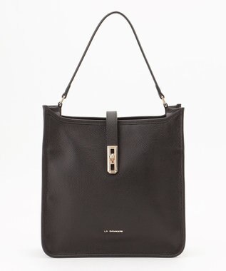 LA BAGAGERIE スクエアレザー2WAYショルダーバッグ ブラック