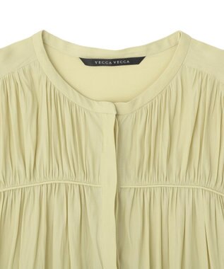 YECCA VECCA <<接触冷感>>フレンチスリーブギャザーブラウス Yellow