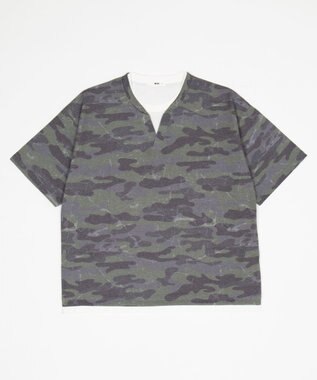 WEGO 【ユニセックス着用ITEM】キーネックフェイクレイヤードT（SS） 柄1