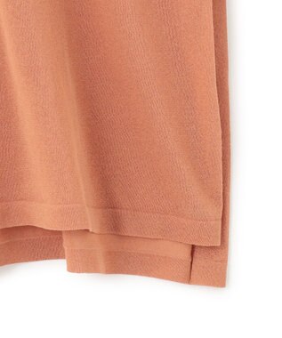 23区 【洗える】ライトシアー ハーフスリーブ ニット ライトオレンジ系