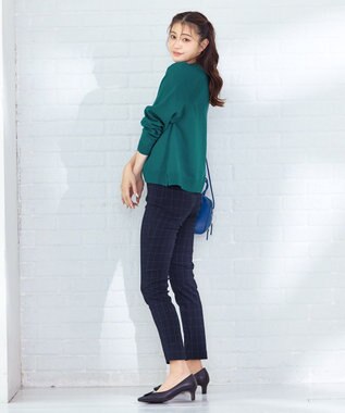 Tiaclasse 【洗える】ストレッチスリムパンツ ネイビー