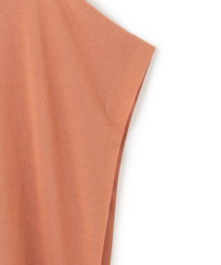 23区 【洗える】ライトシアー ハーフスリーブ ニット ライトオレンジ系