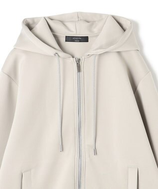 JOSEPH HOMME ストレッチダブル ジャージー　ZIP UPフーディー アイボリー系