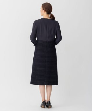 自由区 【セット可】カラミツイード ワンピース ネイビー系8