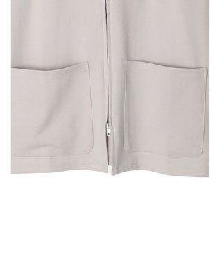 CRAFT STANDARD BOUTIQUE 強撚ポンチラウンドヘムカーディガン Light Gray