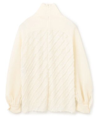 BEIGE， 【洗える】BANKSIA / ニットコンビカットジャカードブラウス Meringue