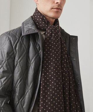 GOTAIRIKU 【WOOL100％】大判ドットットプリントストール