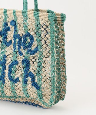 GRACE CONTINENTAL the Jacksons ジュートバッグM ブルー