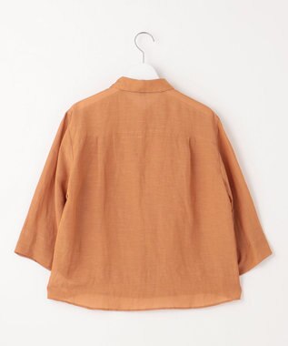 J.PRESS LADIES 【洗える】シアーリネン ブラウス オレンジ系