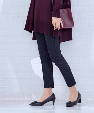 Tiaclasse 【洗える】ストレッチスリムパンツ ネイビー