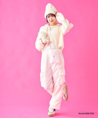 MOONBAT Care Bears(ケアベア) ボリュームへアリービーニー ニット帽 帽子 手洗い可能 オフホワイト