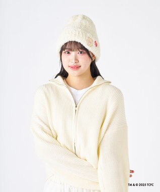 MOONBAT Care Bears(ケアベア) ボリュームへアリービーニー ニット帽 帽子 手洗い可能 オフホワイト