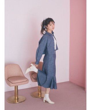 earth music&ecology 切り替えマーメイドスカート Dark Blue