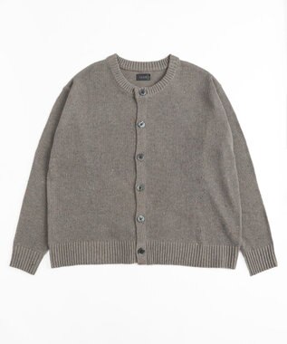 WEGO ネップクルーネックカーディガン ライトブラウン