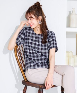 Tiaclasse 【洗える】美脚効果の高いスリットテーパードパンツ グレージュ