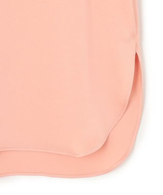 23区 L 【洗える】サテン ロングスリーブ Tシャツ ライトオレンジ系