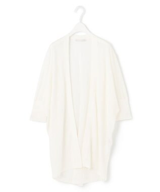 ICB 【洗える】 リネンポリエステルハイゲージ カーディガン オフホワイト系