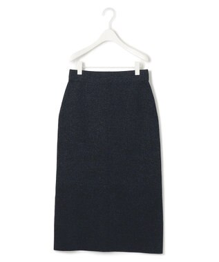ICB 【洗える】 シャイニースムース ニットスカート ネイビー系