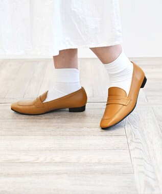 Pointer 日本製 本革シンプルローファー ライトブラウン