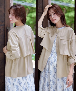  【洗える】ドロストレイヤーブルゾン