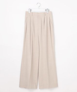自由区 【SHIHOさん着用】ソフトウールブレンドワイド パンツ ベージュ