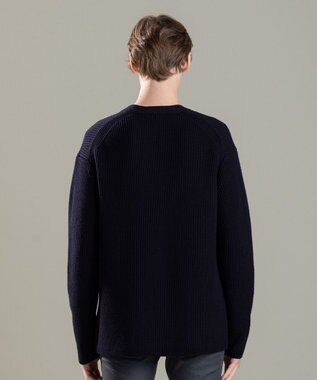 JOSEPH HOMME リッジメリノ　Vネックカーディガン ネイビー系