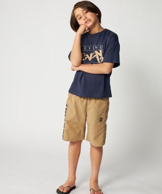 OP／FILA 【SEVEN2】ストリ－トデザインロゴTシャツ ネイビー