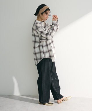 Green Parks アソートレギュラーカラーシャツ Check Black