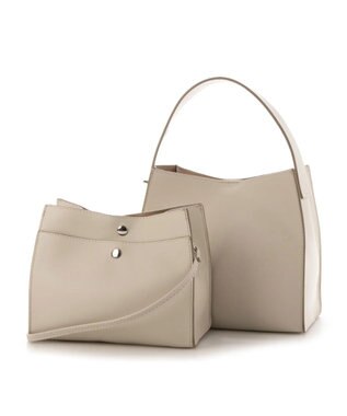 UNBILLION 【テレビ ドラマ着用アイテム】カシュカシュ cachecache / ヒネリハンドルインバッグセットトート アイボリー