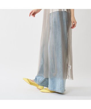 MODE ET JACOMO <carino>【レイン対応】メッシュポインテッドトゥパンプス イエロー