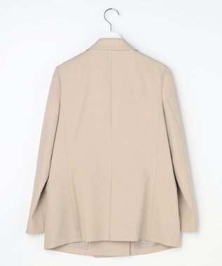 ANY SIS 褒めらレディストレッチ テーラード ジャケット ベージュシャンブレー