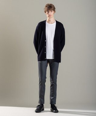 JOSEPH HOMME リッジメリノ　Vネックカーディガン ネイビー系